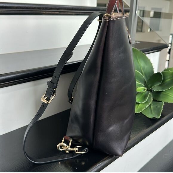 Clayton & Crume leather custom convertible satchel tote backpack w/ dust bag - Picture 3 of 8